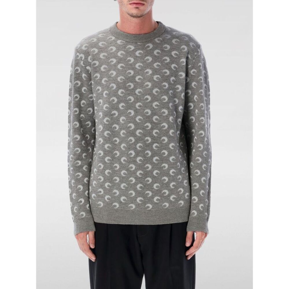 Marine Serre Sweater Men Grey